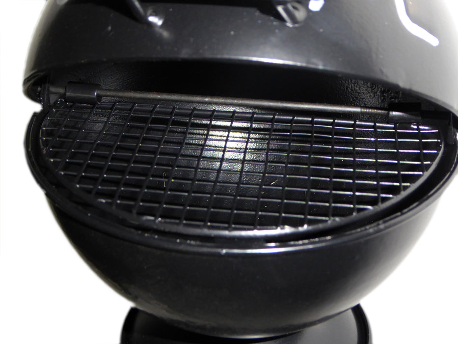 KI-generiertes Bild,XL Windaschenbecher Metall BBQ Grill Smoke Schwarz Gartenstab 65-115cm Ascher