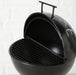 KI-generiertes Bild,XL Sturmaschenbecher Metall Smoke Schwarz 15cm BBQ-Grill Windaschenbecher Ascher