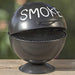 KI-generiertes Bild,XL Sturmaschenbecher Metall Smoke Schwarz 15cm BBQ-Grill Windaschenbecher Ascher