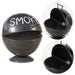 KI-generiertes Bild XL Sturmaschenbecher Metall Smoke Schwarz 15cm BBQ-Grill Windaschenbecher Ascher