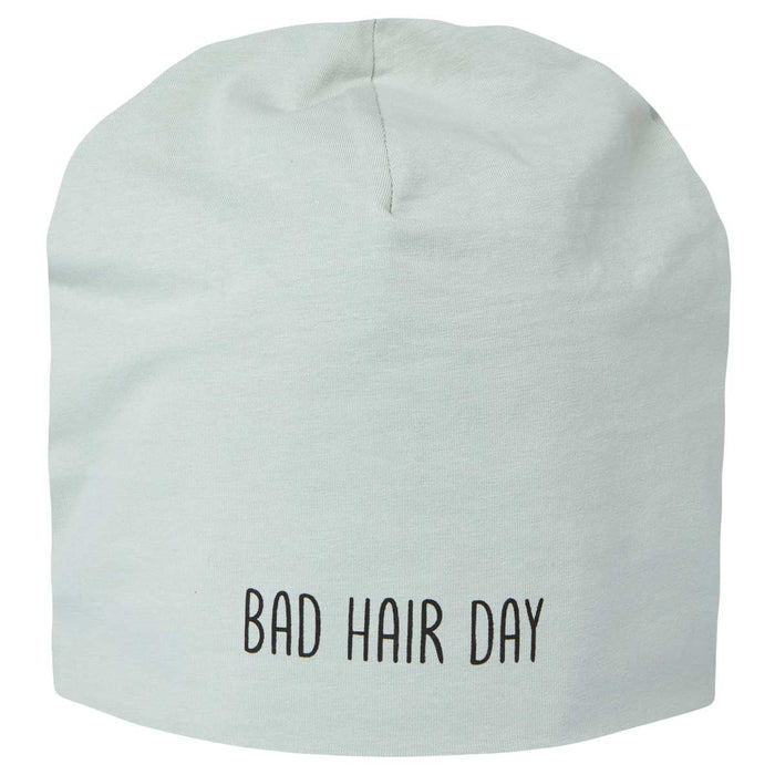 KI-generiertes Bild Stylische Mütze Unisex "Bad Hair Day" Mint Jersey Stretch Beanie weich dehnbar