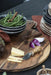 KI-generiertes Bild,Teak Holz Schneidebrett 40cm Griff Rund Vesperbrett Tranchierbrett Massiv
