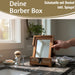 KI-generiertes Bild,Barber Rasierbox Teak Holz 22x13cm Barbier Schmink Utensilien-Box