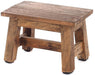 KI-generiertes Bild Vintage Holz Fußhocker Braun Rustic 30cm Tritthocker Schemel Fußbank Bänkchen
