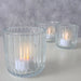 KI-generiertes Bild,3er Set Teelichthalter Glas Retro Klar 7-9cm Teelichtglas Windlicht Kerzenhalter