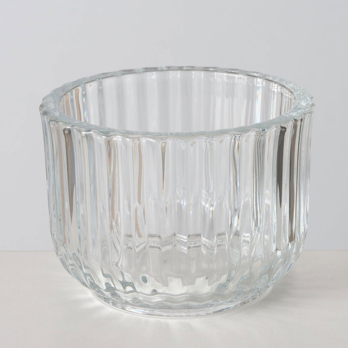 KI-generiertes Bild,3er Set Teelichthalter Glas Retro Klar 7-9cm Teelichtglas Windlicht Kerzenhalter