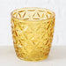 KI-generiertes Bild,4´er Set Glas Teelichthalter Retro Gelb 7cm Teelichtglas Windlicht-Halter