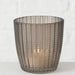 KI-generiertes Bild,4´er Set Glas Teelichthalter Retro Grau 7cm Teelichtglas Windlicht-Halter