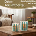 KI-generiertes Bild,2x Glas Teelichthalter Dolce Vita 8-10cm Set Teelichtgläser Windlicht Kerzenglas