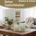 KI-generiertes Bild,2x Glas Teelichthalter Dolce Vita 8-10cm Set Teelichtgläser Windlicht Kerzenglas