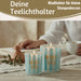 KI-generiertes Bild,2x Glas Teelichthalter Dolce Vita 8-10cm Set Teelichtgläser Windlicht Kerzenglas