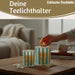 KI-generiertes Bild,2x Glas Teelichthalter Dolce Vita 8-10cm Set Teelichtgläser Windlicht Kerzenglas