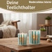 KI-generiertes Bild,2x Glas Teelichthalter Dolce Vita 8-10cm Set Teelichtgläser Windlicht Kerzenglas