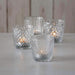 KI-generiertes Bild,4´er Set Glas Teelichthalter Retro Weiß Klar 7cm Teelichtglas Windlicht-Halter