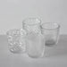 KI-generiertes Bild,4´er Set Glas Teelichthalter Retro Weiß Klar 7cm Teelichtglas Windlicht-Halter