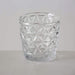 KI-generiertes Bild,4´er Set Glas Teelichthalter Retro Weiß Klar 7cm Teelichtglas Windlicht-Halter