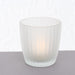 KI-generiertes Bild,4´er Set Glas Teelichthalter Retro Weiß Matt 7cm Teelichtglas Windlicht-Halter