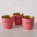 KI-generiertes Bild,3x Metall Teelichthalter Relax Enjoy Smile Rosa Gold 7x7cm Set Windlichthalter