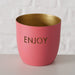 KI-generiertes Bild,3x Metall Teelichthalter Relax Enjoy Smile Rosa Gold 7x7cm Set Windlichthalter