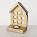 KI-generiertes Bild,Teelichthaus Lichterhaus Nyhavn 3-teiliges Set Holz Braun Schwarz Teelichthalter