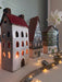 KI-generiertes Bild,Teelichthaus Lichterhaus Aarhus 27cm Keramik Fachwerkhaus Laterne Teelichthalter