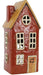 KI-generiertes Bild Teelichthaus Lichterhaus Nyhavn 23cm Braun Keramik Fachwerkhaus Teelichthalter