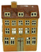 KI-generiertes Bild,Teelichthaus Lichterhaus Nyhavn 18cm Braun Keramik Fachwerkhaus Teelichthalter