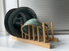 KI-generiertes Bild,Holz Abtropfgestell 34cm Bambus Abtropfgitter Abtropfständer Geschirrhalter