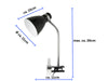 KI-generiertes Bild,Elegante LED Klemmlampe List 39cm Schwarz E27 Clip-On Schreibtischlampe Tischlampe