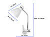 KI-generiertes Bild,Elegante LED Klemmlampe List 39cm Weiß E27 Clip-On Schreibtischlampe Tischlampe