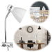 KI-generiertes Bild Elegante LED Klemmlampe List 39cm Weiß E27 Clip-On Schreibtischlampe Tischlampe