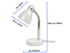 KI-generiertes Bild,Elegante LED Tischlampe List 39cm Weiß Silber E27 Schreibtischlampe Leselampe