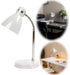 KI-generiertes Bild Elegante LED Tischlampe List 39cm Weiß Silber E27 Schreibtischlampe Leselampe