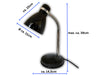 KI-generiertes Bild,Elegante LED Tischlampe List 39cm Schwarz Silber E27 Schreibtischlampe Leselampe