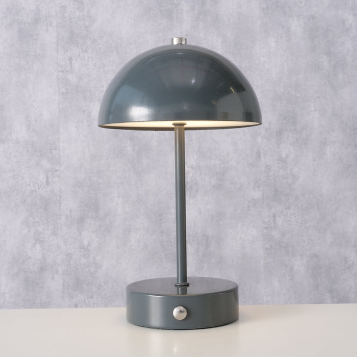 KI-generiertes Bild,LED Tischlampe Tischleuchte Grau 25cm Touch Batterie Leselampe Nachttischlampe