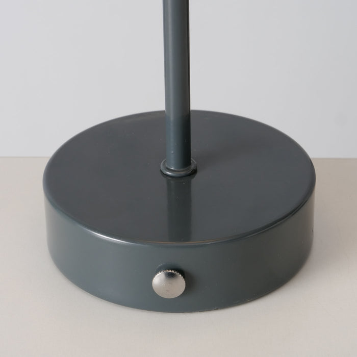 KI-generiertes Bild,LED Tischlampe Tischleuchte Grau 25cm Touch Batterie Leselampe Nachttischlampe