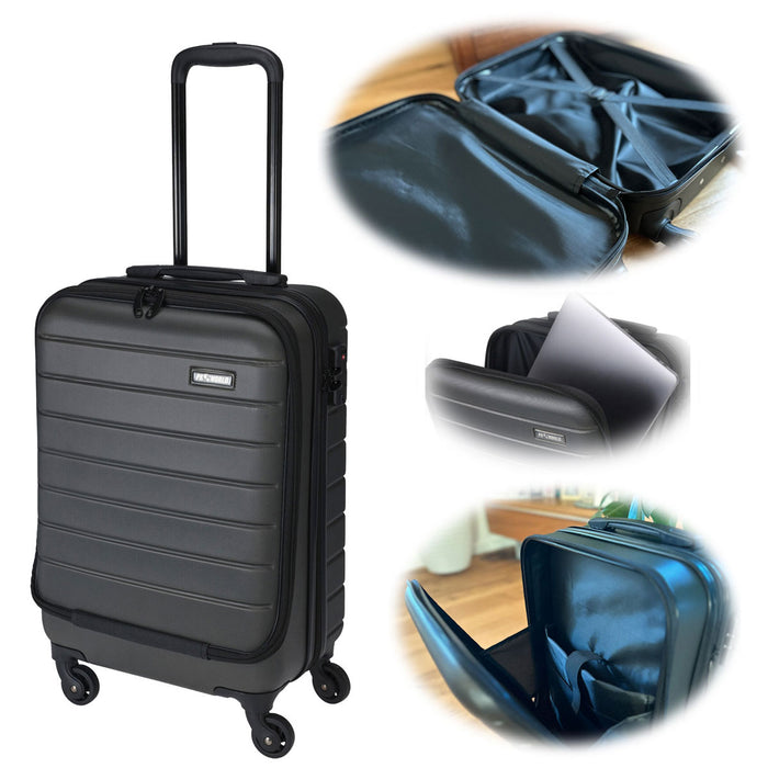 KI-generiertes Bild Hartschalenkoffer 37L Trolley Koffer Laptopfach Reisekoffer Rollkoffer Handgepäck