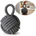 KI-generiertes Bild Boden Türstopper Malmö 23cm Grau 1,3kg Jute Knoten Tragegriff Türpuffer Türhalter Türsack