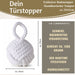 KI-generiertes Bild,Boden Türstopper Malmö 23cm Weiß 1,3kg Jute Knoten Tragegriff Türpuffer Türhalter Türsack