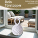 KI-generiertes Bild,Boden Türstopper Malmö 23cm Weiß 1,3kg Jute Knoten Tragegriff Türpuffer Türhalter Türsack