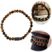 KI-generiertes Bild Design Unisex Perlenarmband 20-21cm Oslo Tigerauge Braun Naturstein dehnbar elastisch