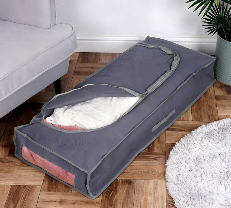 KI-generiertes Bild,XL Vlies Unterbettkommode Grau 105x45x16 Unterbettbox Aufbewahrungsbox