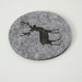 KI-generiertes Bild,6x Filz Glasuntersetzer Hirsch Grau 10cm Rund Glas Getränke Tassen Tisch-Deko
