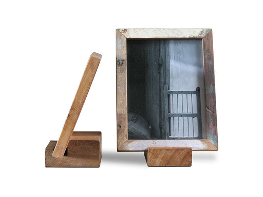 KI-generiertes Bild,Vintage Holz Bilderrahmen-Ständer 10x8cm Kochbuchhalter
