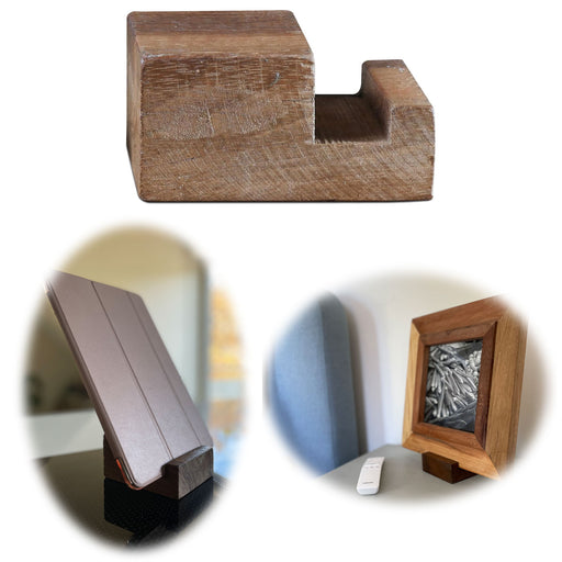 KI-generiertes Bild Vintage Holz Bilderrahmen-Ständer 10x8cm Fund-Holz Recycelt Kochbuchhalter