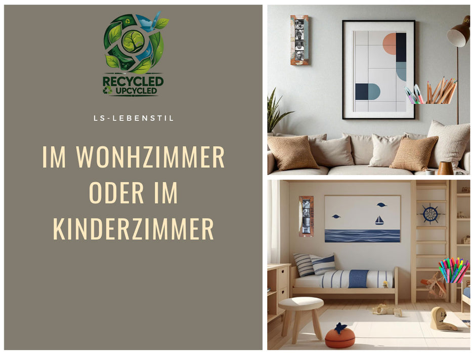 KI-generiertes Bild,Vintage Holz Bilderrahmen Dehli 24x8cm Fundholz Fotohalter Fotorahmen Passbilder