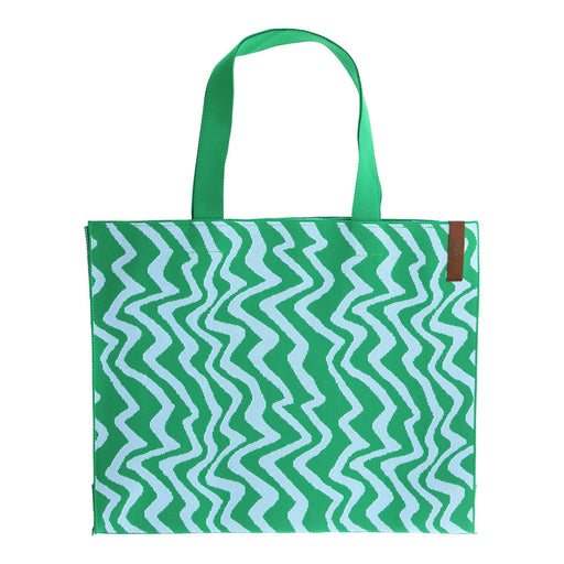 KI-generiertes Bild,Vintage Shopper Palma Grün 35x45cm mit Reißverschluss Einkaufstasche Tragetasche