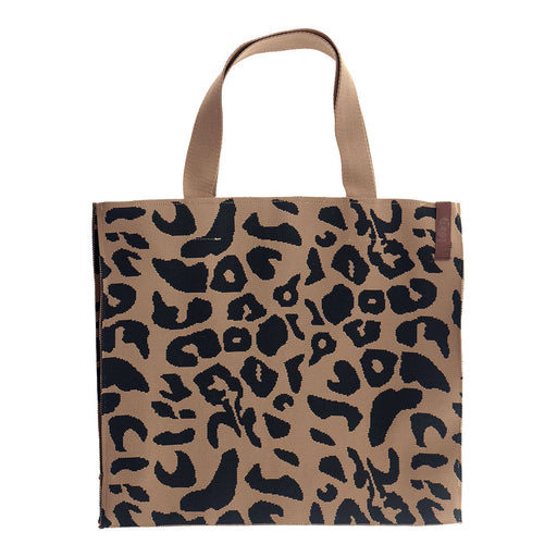 KI-generiertes Bild,Vintage Shopper Palma Leo 35x45cm mit Reißverschluss Einkaufstasche Tragetasche