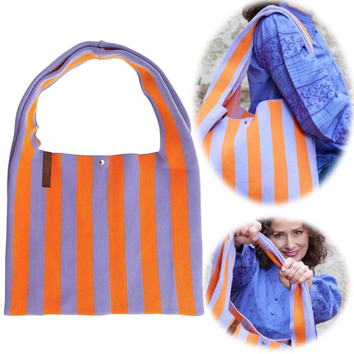 KI-generiertes Bild Vintage Shopper Palma Orange 43x35cm mit Magnetverschluss Einkaufstasche Tragetasche