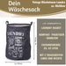 KI-generiertes Bild,Vintage Wäschesack Wäschekorb Laundry 50cm Dunkel Grau Faltbar Wäschesammler